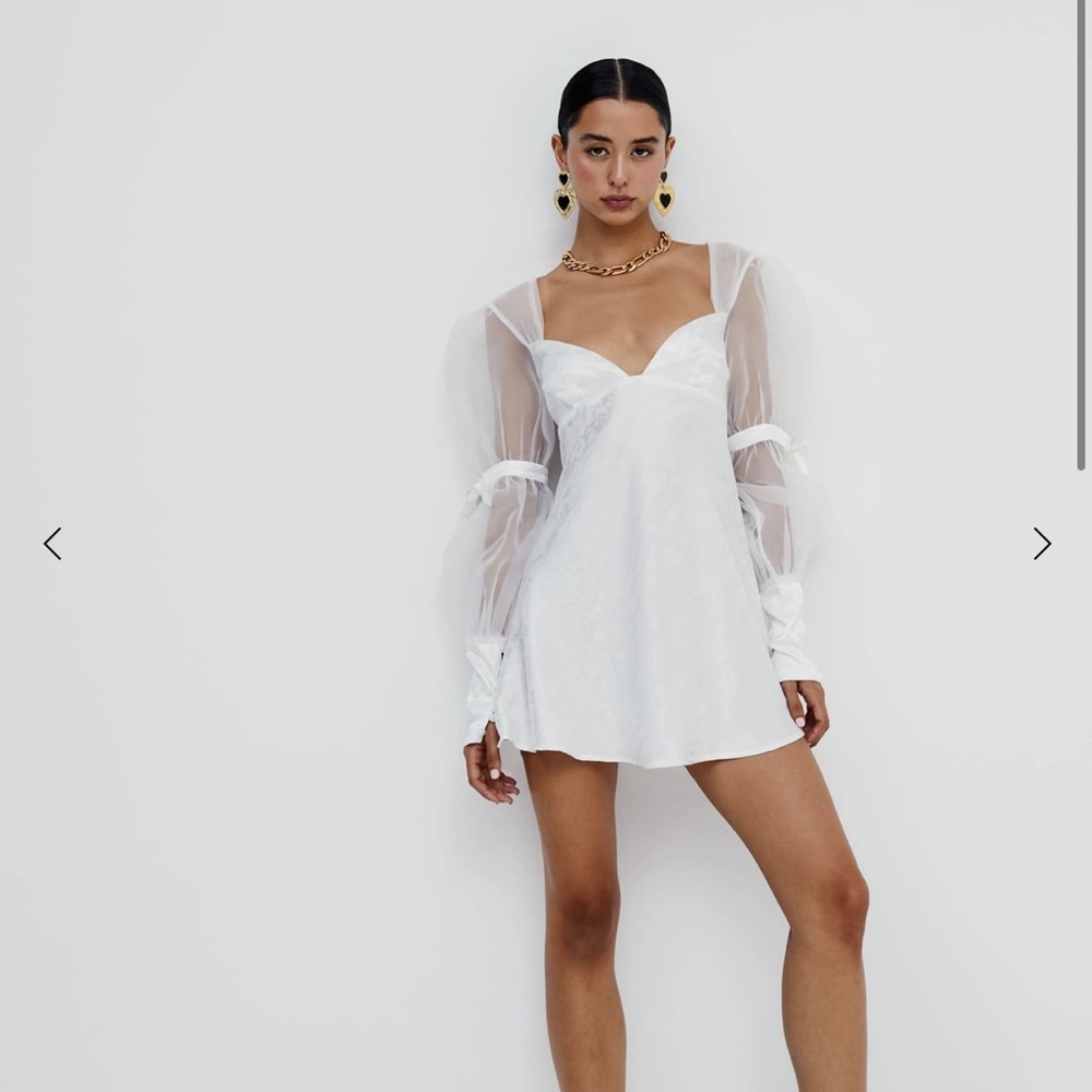 For Love and Lemons Gabrielle puff sleeve mini dress